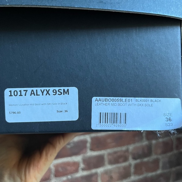 1017 ALYX 9SM Leather Mid Boots Size 6 - Picture 3 of 15